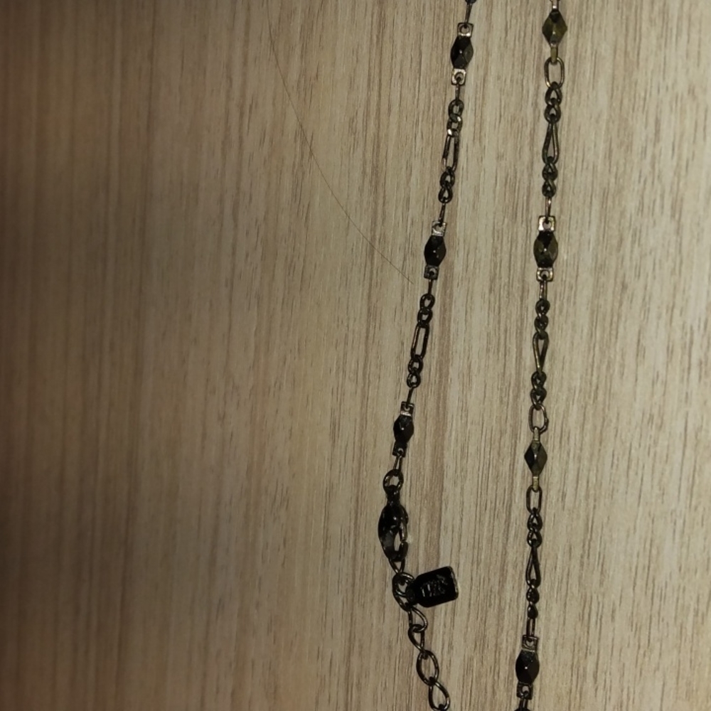 Vintage 1928 Blue & Black Dainty Necklace - Picture 7 of 7